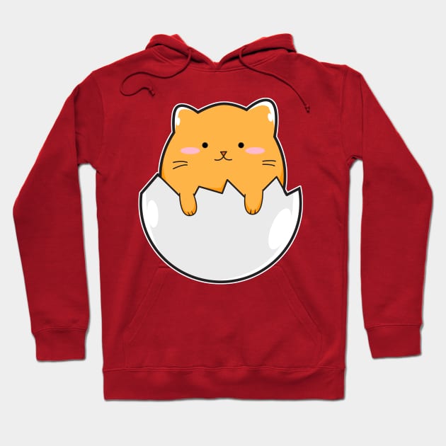 Yellow Cat Egg Hoodie by Catifornia